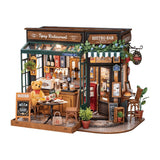 Rolife Tipsy Restaurant DIY Miniature House Dollhouse Roombox Model Kit DG167 Model