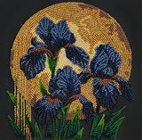 Irises Dancing in gold Bead Embroidery Kit DIY Beaded Home Decor Wall Art Model