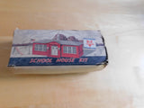 Plasticville U.S.A. SC-4 School House Kit Red Plastic Building Kit Vintage Model