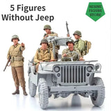 1:16 Resin Figure Soldiers US Infantry 5 People (excluding Jeep) Model Kit Model