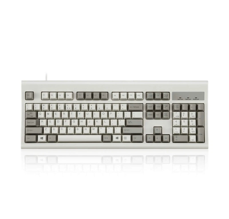 PERIBOARD-106M Full-Size USB Wired Retro Ergonomic Keyboard 104-Key Beige Model