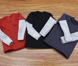 1/6 Scale Patchwork Long Sleeve T-shirt Top Clothes Model For 12" Action Figure Model