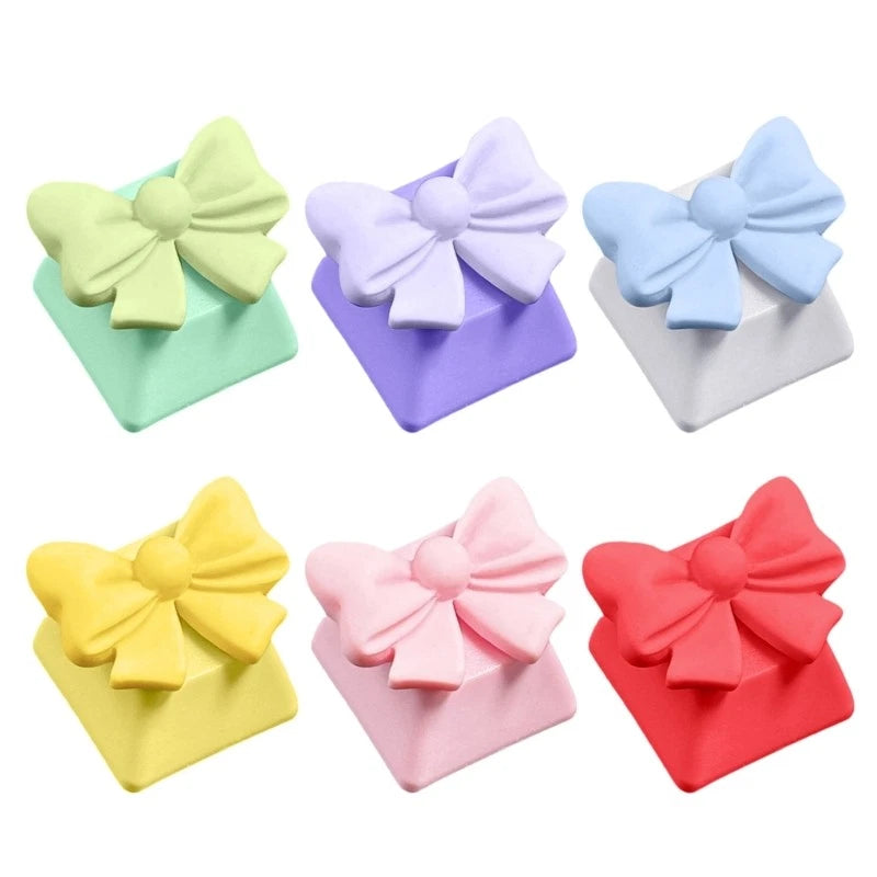 Artisanal Resins Keycap 3D Bowknot Keycap for Crosses Axises Keyboards Model