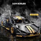 Sport Race Car Building Block Sets for Adults,Black Technical Racing Supercar To Model