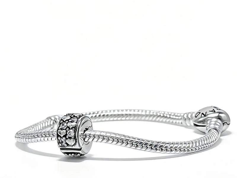 Pandora Infinite Hearts Sparkling Clip Charm 925 Sterling Silver CZ #792235C01 Charms
