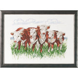 Permin counted cross stitch kit "Hereford cows", 41x29cm, DIY, 70-7432 Model