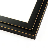 16x10 Frame Black Real Wood Picture Frame Width 1.25 inches | Interior Frame Dep Model