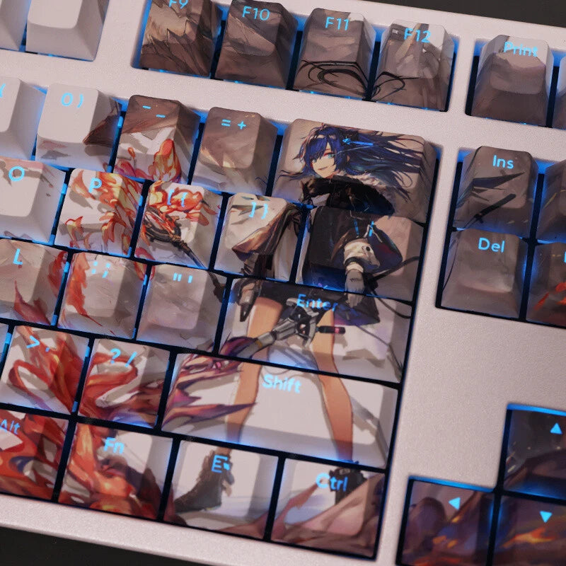 Mostima Arknights Games PBT Transparent Keycaps Cherry MX Mechanical Keybaord Model