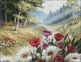 Needlework Crafts Full Embroidery DIY Counted Cross Stitch Kits - Valley Trail Model