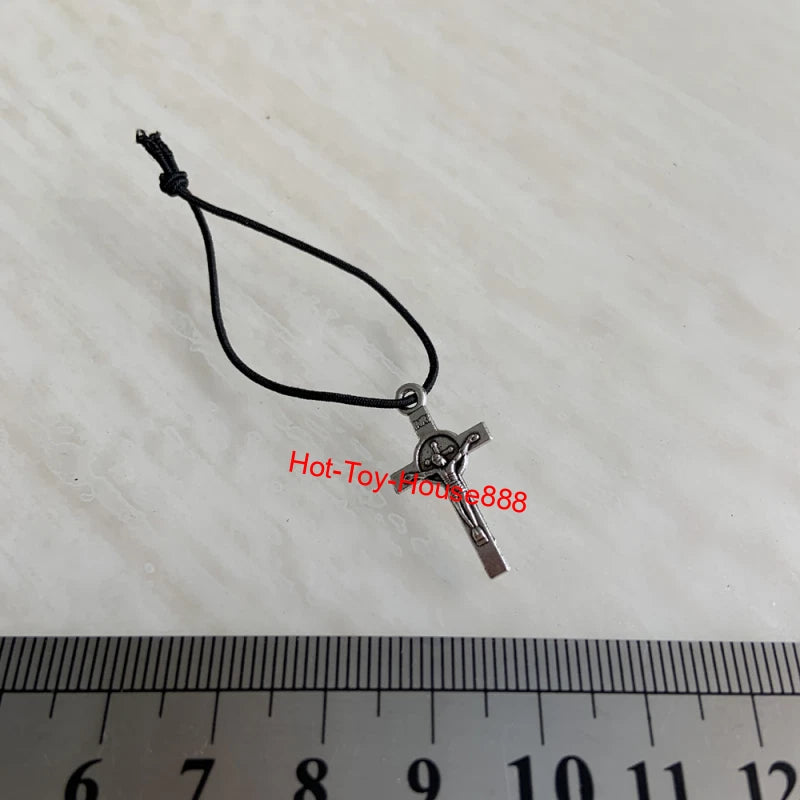 1/6 Cross Necklace Crucifix Pendant Vintage Chain Model for 12" Figure Body Model