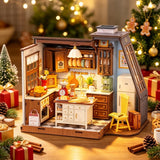 Rolife Baking Kitchen Dollhouse DIY Miniature DollHouse with LED Toy Xmas Gift Model