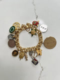 Vintage Gold Filled Charm Bracelet- 17 Charms!!! Charms