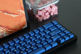 White on Blue Keycap Solid ABS Double Shot For Custom Mechanical Keeb Model