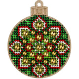 DIY Bead Embroidery Kit on Wood Christmas Ball Beadwork Beaded Craft Art Set Model
