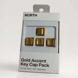 NEW North Key Cap Pack Gold Accent Print Arrow Keys and Spacebar Model