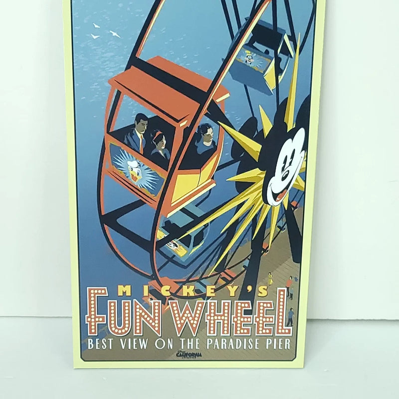 Mickey Big Fun Wheel Wall Photo Art Board Print 11.75in x 7.25in Model