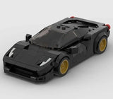 MOC Car Ferrari 458 Black Supercar Building Block Model Kit Toy Gift 219 Pcs Model