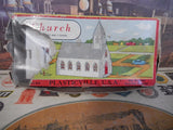 O Scale Plasticville 1600 100 CHURCH Kit OB ***  NICE LQQK *** Model
