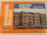 HO Cornerstone Background Building Parkview Terrace Kit NIB NOS # 933-3176 Model