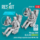 Mirage 2000 (B, D, N) (GREECE) pilots sitting in ejection seats MB Mk.10Q 1/48 Model