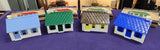 SET OF 4 Vintage PLASTICVILLE #HP-9 Cape Cod House Kits w/ Original Box Model