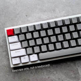 Retro Gray Double Shot PBT Keycaps 104 Set OEM for Cherry MX Mechanical Keyboard Model