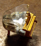 SWAROVSKI Crystal Mini GRAND PIANO Music Instrument Memories Micro Gold SIGNED Model