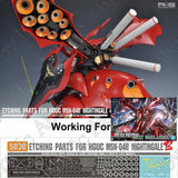 for HG 1/144 Nightingale AW9 Thruster Details Etched Sheet+Decal Set B MSN-04II Model