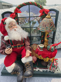 Holiday Creations Musical Lighted Animated Santa at the Bay Window Display Xmas Model