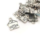 Silver House Charms, 16x12mm - US Seller Charms