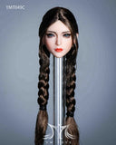 YMT049C 1/6 Orange Girl Braid Head Carved Model Toys Model