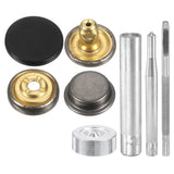 24Set 20mm Leather Snap Fastener Kit 2.95" Long W 4 Install Tools, Matte Black Model
