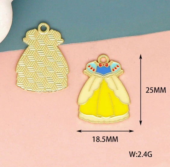 Lot cartoon princess Metal Charms DIY Earring Keychain Jewelry Making Pendants Charms