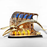 3D Wooden Puzzles Miniature Blue Whale Museum Mechanical DIY Model Kit Xmas Gift Model