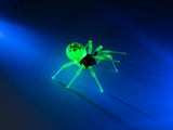 Glowing Uranium Glass Spider ¨C Black and Neon Green Figurine ¨C Handmade Lampwork Model