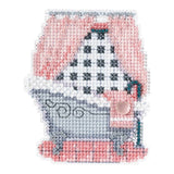 Classic Bathtub Beaded Cross Stitch Kit Mill Hill 2018 Spring Bouquet MH181814 Model