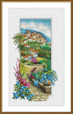 DIY Cross stitch kit "Paradise rest" Italy Village Craft Art Unique Gift Model