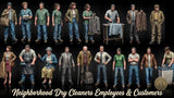 1/35 Scale 50mm Neighborhood Dry Cleaners Figure Model Kit Resin Printed Model