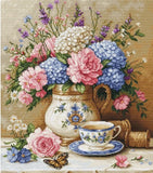 DIY Needlepoint Kit ??Floral nostalgia"?C Cross Stitch Craft Set for Home Decor Model