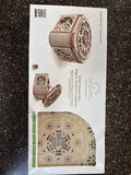 UGEARS Mechanical Models 3-D Wooden Puzzle - Treasure Box w/Key (Secret Inside) Model