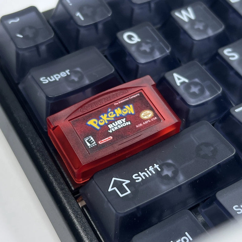 Pokemon Inspired Keycap Cartridge Ruby for Cherry MX switch Model