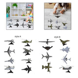 8 Pieces DIY Aeroplane Model Miniature Assembly Model Versatile for War Game Model