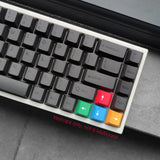 Deep Night Gray PBT Keycaps Set 130 keys Cherry Profile for Cherry MX Keyboard Model