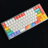 Cute MDA Profile Colorful Rainbow Dye Subs PBT Keycap Set - 134 Keys Model
