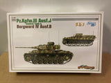 DRAGON PZ.KPFW.III & BORGWARD IV TANK MODEL KIT -  1/35 SCALE -NEW, SEALED BOX Model