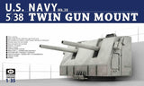 Pig model 1/35 US Navy ship MK38 38 caliber 5 inch twin gun plastic model PIG35- Model