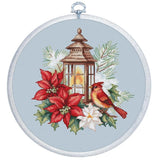 Cross Stitch Kit with Hoop Included Luca-S - Poinsettia, BC233 Model