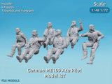 1/48 1/72 Scale German ME109 Ace Pilot Rersin Model Kit Figures Miniature Model