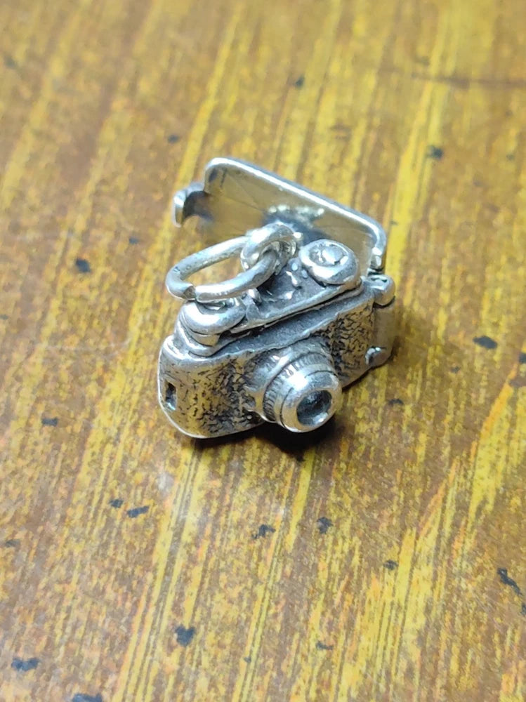 Sterling Silver Articulated Camera Charm Opens Reveals Bug Inside Shutterbug Charms