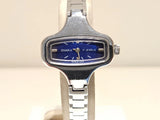 VINTAGE RARE BEAUTIFUL BLUE DIAL CHROMED MECHANICAL WOMEN WATCH BRACELET"CHAIKA" Model